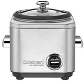 Cuisinart CRC-400 Rice Cooker, 4 Cups Capacity, 9.37 in Dia, Stainless Steel, Brushed Chrome